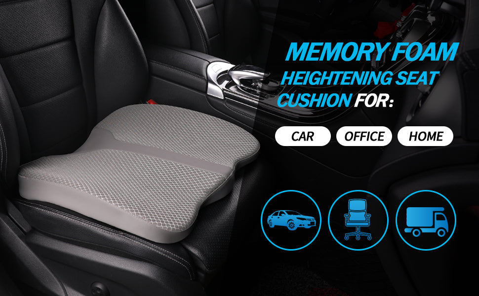 KINGLETING Car Seat Cushion for Back and Seat, Winter Seat Cushion for  Driver or Passenger.(Black)