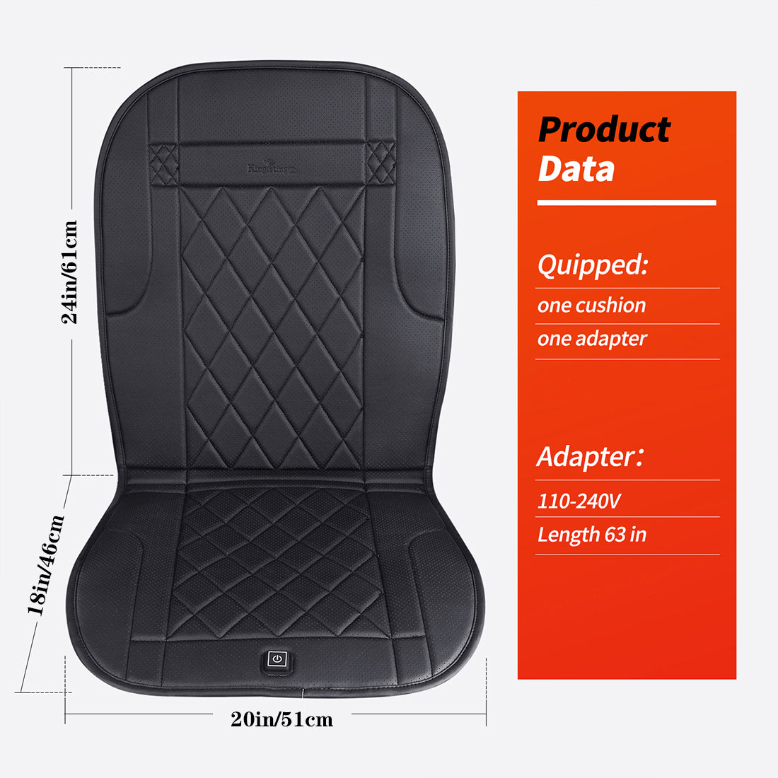 KINGLETING Car Seat Cushion with Memory Foam and Breathable Honeycomb Mesh  - Comfortable, Supportive, and Non-Slip Universal Seat Pad for Leg Pressure