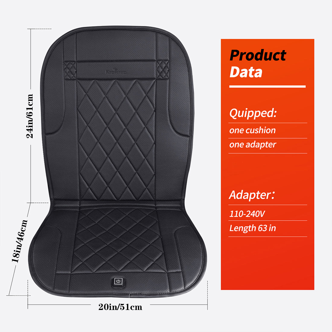 Kingleting Car Seat Cushion, Driver Seat Cushion for Height, Universal