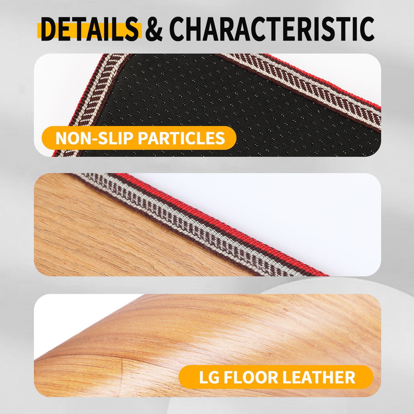 AC 230V Heated Floor Mat for Foot, Carbon Crystal Heating Pad, Electric Heated Foot Warmers for Office, Home（Brown）