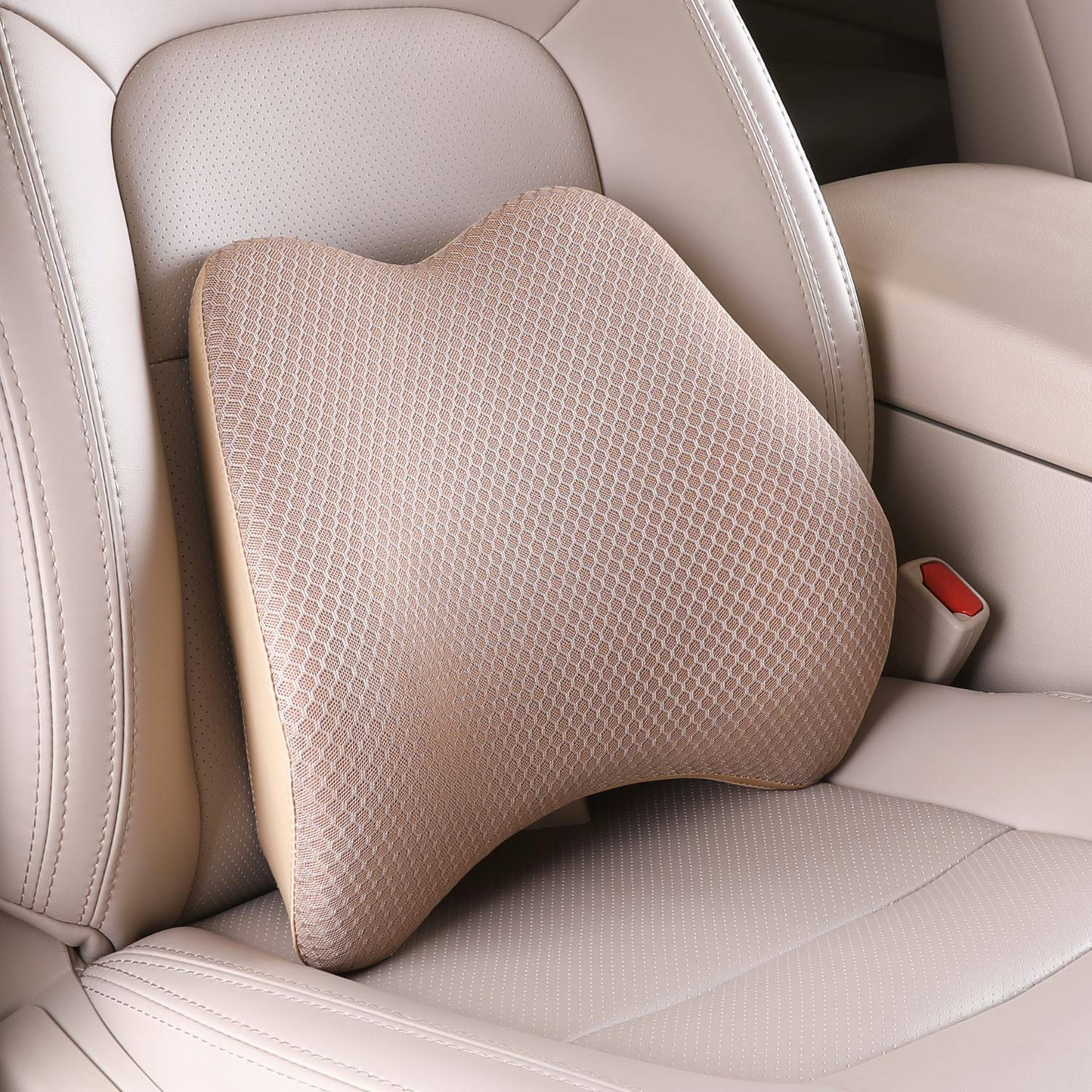 Car Seat Cushion and Lumbar Support Pillow Memory Foam Desk Chair Cushion  Back Support for Automotive Seat Driver, Travel, Office Chair, Leg and Back